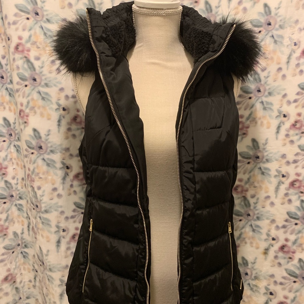 Calvin Klein Faux Fur Hooded Vest